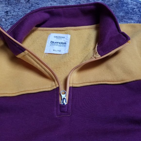 🛍️❤️Bluenotes 1/4 Zip Front Cropped Sweatshirt  Size XL🛍️❤️ - Picture 7 of 11